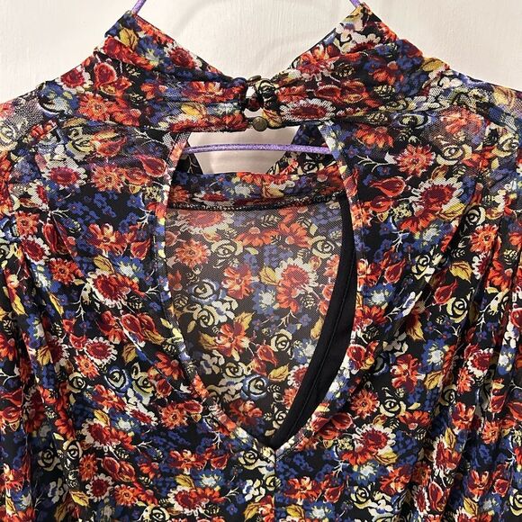 Free People Vibrant Floral High Neck Blouse - Picture 8 of 10